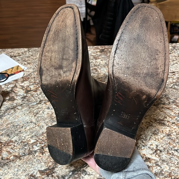 Frye Dark Brown Ankle Boots - Picture 5 of 8